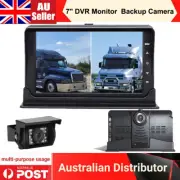 7'' Full HD Dual Split Monitor&AHD 1080P Dash Cam DVR Parking System For Trailer