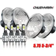 For 1958-1979 Lincoln Continental 4PCS 5-3/4" 5.75" LED Headlights Hi/Lo (for: Subaru)