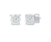 Bevilles Tia Miracle Diamond Stud Earrings in 9ct White Gold