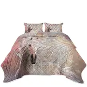 Horses Art Cielo the Long Haired White Horse Coverlet