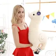 Alpaca Plush Toy, 46CM Llama Stuffed Animal Large Llamacorn Alpaca Doll Plushie Hug Pillow Soft Fluffy Cushion White Alpaca Soft Toy Plush Stuffed Alpaca Doll Toys