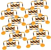UPKOCH 12pcs Mini Traffic Barricade Roadblocks Realistic Traffic Signs for Miniature Scene Decoration Bright Colors for Play and Learning