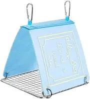 Perfk Bird Hanging Hammock House Parrot Hammock Tent Sleeping Bed Hut Shade Birds Parrot Nest Hanging Cage Bed Tent for Budgie
