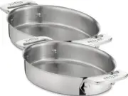 All-Clad 59900 Stainless Steel 7-Inch Oval-Shaped Baker Specialty Cookware Set,