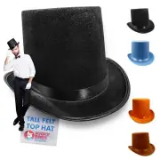 Nicky Bigs Novelties Tall Deluxe Felt Top Hat, One Size
