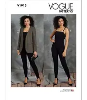 Vogue Misses' Blazer and Jumpsuit Sewing Pattern Kit V1913, Sizes 8-16