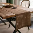 Light Luxury Farmhouse Style Table Runner with Tassel Boho Tablecloth Party