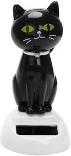 Solar Cat Toy Doll Dancing Cat Figure Car Ornament,Dancing Toys Ornaments Solar Powered Car Dashboard Interior Decoration Desktop Decor Kids Gift Window Party Car Desk Home
