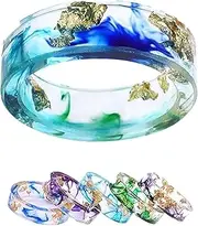 [Generic] Sheremart Everring Acrylic Rings, Sherum Everring, Gold Foil Epoxy Resin Ring, Yoolif Pubyfun Acrylic Wedding, Libiyi, 5 Pcs Resin Cute Trendy Rings