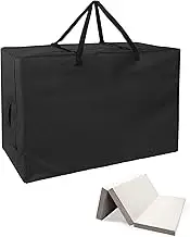 Hohong Folding Mattress Storage Bag for Milliard 10cm Thick Tri Folding Mattress, Tri Fold Guest Mattress Carry Case Heavy Duty Foldable Mattress Storage Bag -138x65x33cm
