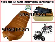 "TOURING RIDER SEAT, TAN" For ROYAL ENFIELD Interceptor 650 & Continental GT 650