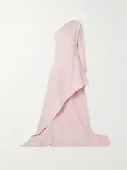 [Maticevski] Maticevski - Persuade Asymmetric One-sleeve Crepe Gown - Pink - UK 12 UK 12 Pink