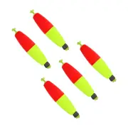 5Pcs Fishing Bobbers Floats, 3.8x0.8 in EVA Spring Bobbers Buoy, Red Yellow