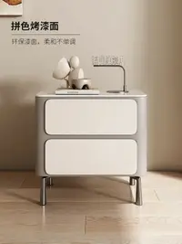在飛比找樂天市場購物網優惠-2024新款輕奢高級感家用臥室床頭櫃簡約現代可愛純實木收納盒