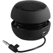 Mini Loud Speaker with 3.5mm Audio Cable Low Voltage Built-in Battery Retractable Speaker for black