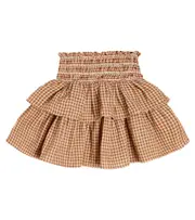 [C'era Una Volta] C'era Una Volta Akiko checked ruffled cotton skirt Y 14 white