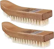 FRCOLOR 2Pcs Leather Care Tool Durable Shoe Polishing Brush for Footwear Care Premium Horsehair Design for Cleaning and Buffing Lightweight and Easy to Use