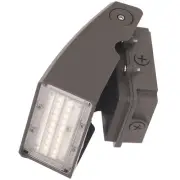 Adjustable LED Outdoor Slim Wall Pack Security Light, Bronze, Wattage Selectable