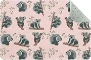 Entrance Doormats for Indoor Outdoor Entry Garage High Traffic Areas Shoe Rugs, Super Absorbent Door Mats Cute Koalas On Pink Backgroud 35 x 24 Inch