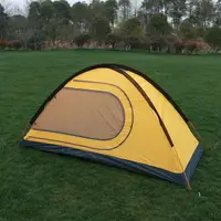 在飛比找樂天市場購物網優惠-輕風戶外帳篷超輕單人防暴雨露營野營登山鋁桿帳篷裝備