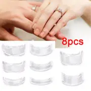 8X Ring Size Reducer Resizer Adjuster Clip Guard Invisible Silicone Tool
