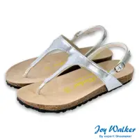在飛比找momo購物網優惠-【Joy Walker】簡約T型人字 夾腳 軟木涼鞋 銀色 