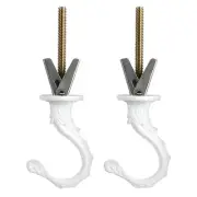 2Pack Ceiling Hook Kit White Finish Plant Hanging Ceiling Hook