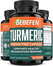 Turmeric Curcumin with Apple Cider Vinegar, Ginger 7050mg - 95% Curcuminoids for Support Immune System - 2 Months Supply