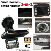 2in1 2Inch LCD Car DVR Dash Cam Anti Laser Radar Detector Car Video Recorder New
