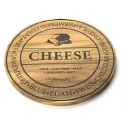 NEW S & P Fromage Round Wooden Cheese Board Large 40cm