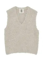 BY Malene Birger Kelsey Alpaca-blend Bouclé Vest - Grey - S S