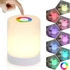 Night Light Touch Sensor Lamp Bedside Table Lamp Bedroom Warm White RGB Changing