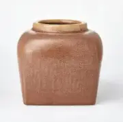 Modern Brown Ceramic Vase - Threshold designed with Studio McGee