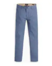 DOCKERS Blue Cotton Linen Pants Straight Fit Ultimate Chino Lightweight 36 x 30