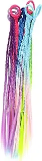 LIFKOME 10pcs Colored Ponytail Extensions for Fashionable Long Hair Pieces for Braids and Ponytails Hair Decoration for Dress Up Multi Color Gradient Styles