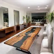 42"x72" Black Epoxy Resin Conference Office Meeting Table Modern Console Desk