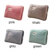 Rechargeable Electric Hot Water Bag – Rabbit Fur Cover, Reusable Hand Warmer / H