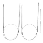 2pcs 23.62" Circular Knitting Needles US 7/4.5mm Needles 5.51" Short