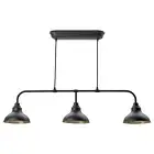 IKEA AGUNNARYD Ceiling Pendant Light with 3 Lamps - Black - 103.647.83 - NEW