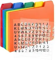 IONPSHG 50 Index Card Dividers 4x6 The Blank Index Cards 2 Monogram Sticker Guide Cut Tabbed Note Cards File and Recipe Card Dividers Monthly Dividers Assorted Colors Note Card Organizer Card Stock