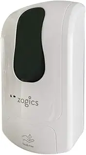 Zogics Touch-Free Automatic Dispenser for Gel Hand Sanitizer and Liquid Soap, Wall-Mounted (White)