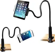 360°Rotating Tablet Stand Holder Lazy Bed Desk Mount for iPad Air Smart Phones (Black)