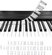 FAOKZE Piano Key Stickers with 88 Keys Piano Notes for Learning Piano