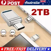 2TB USB 3.0 Disk Type C OTG Flash Drive Memory Stick Pen For PC Samsung Android