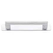 Baltimore Cabinet Pull with Backplate CTC128mm Brushed Chrome
