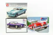 AMT 1/25 Model Car Kit Studebaker Lot 1953 Starliner Coupe 1963 Avanti