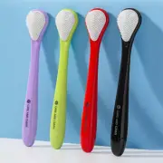 2 Pcs Tongue Scraper Tongue Clean Brush Soft Silicone Oral Hygiene Cleaning Tool