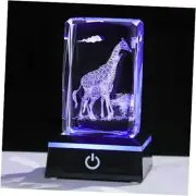 3D Crystal Statue Gifts for Girls Women Men Adults Laser Engraved Mom Giraffe