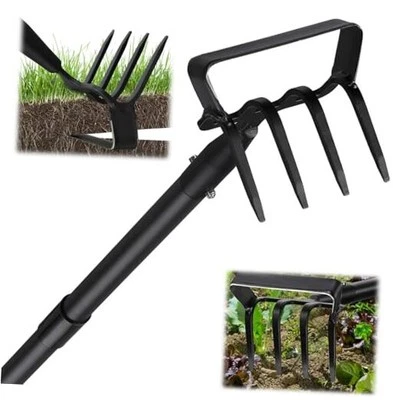 Garden Hoe for Weeding, Heavy Duty Hoe Garden Tool, 62" Long Handle 62 inch
