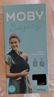 MOBY WRAP Evolution Newborn To Toddler Sling Wrap Charcoal 8-33 LBS/3.6-15KG